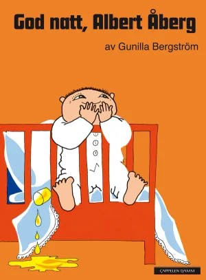 Omslag: "God natt, Albert Åberg" av Gunilla Bergström